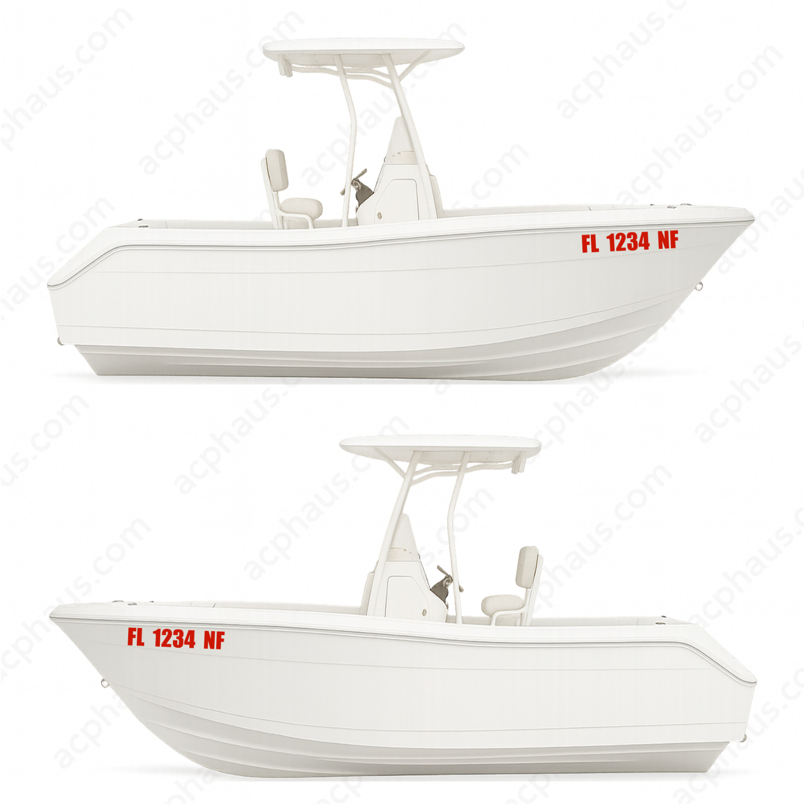Boat Registration Numbers Decals – Custom ORACAL 751C Vinyl – Right & Left Set