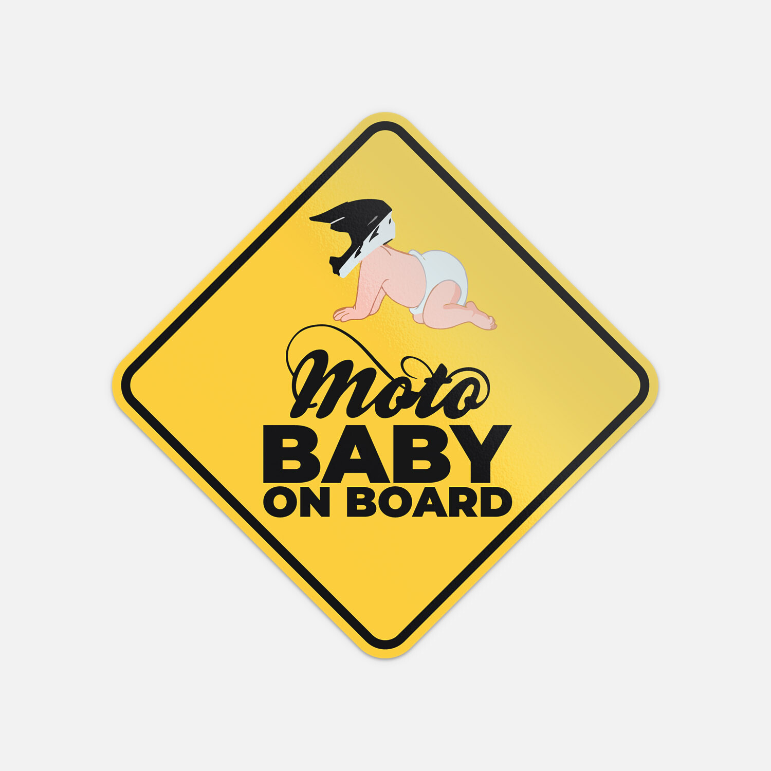 Moto Biker Baby Child On Board Vinyl Vinyl Sticker Decal