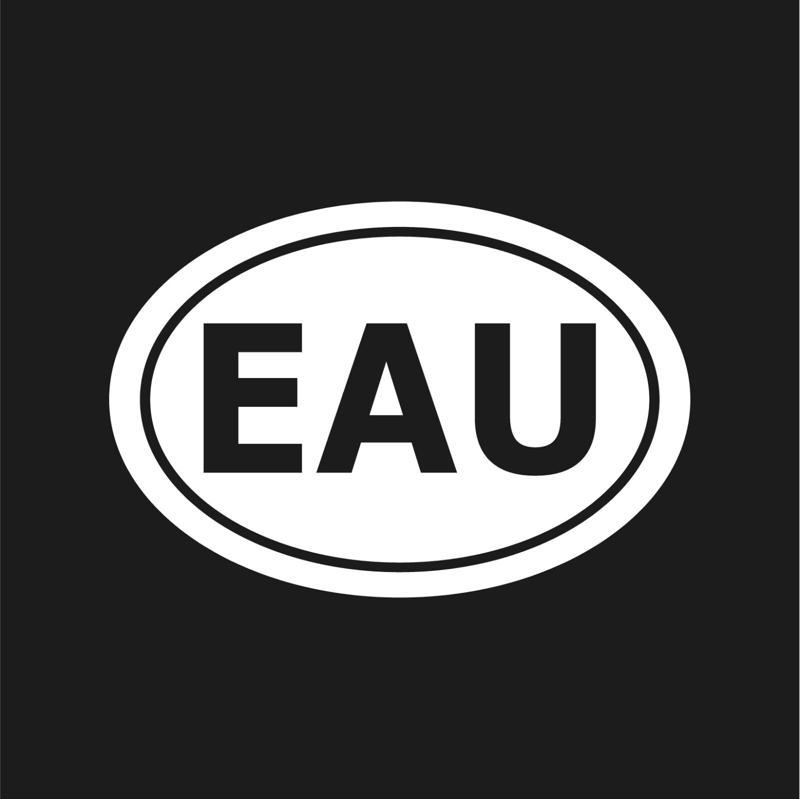 Uganda country initials Vinyl Decal Window Oval EUA Laptop Sticker