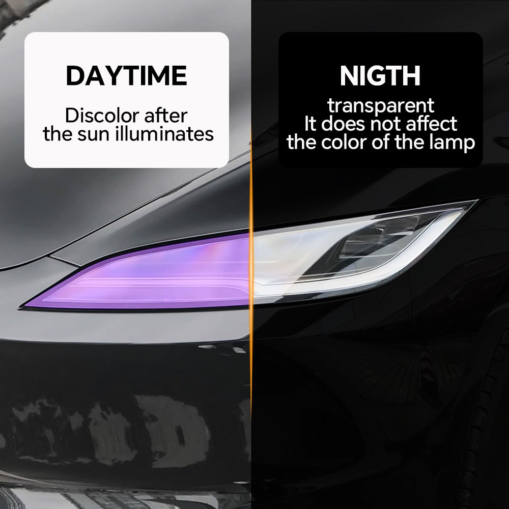 New Self-healing Headlight Film Anti Scratches Protect Smoke Black Car Lamp Tint