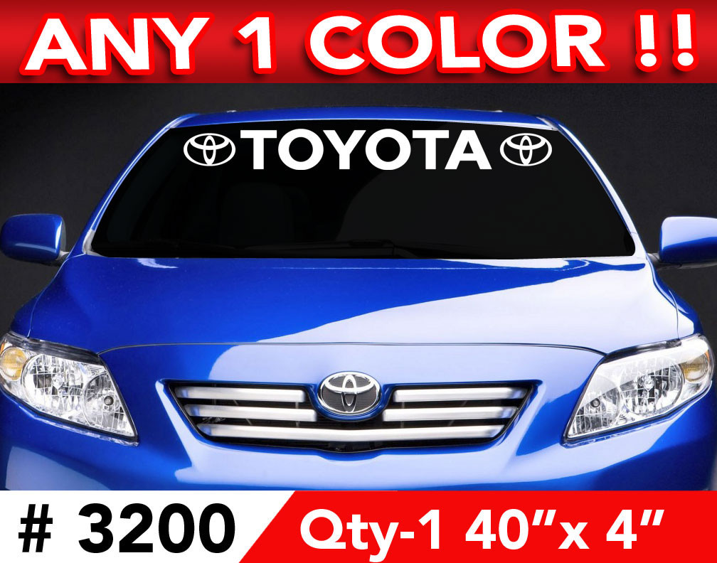 TOYOTA COROLLA CAMRY WINDSHIELD DECAL STICKER 40"x4" ANY 1 COLOR