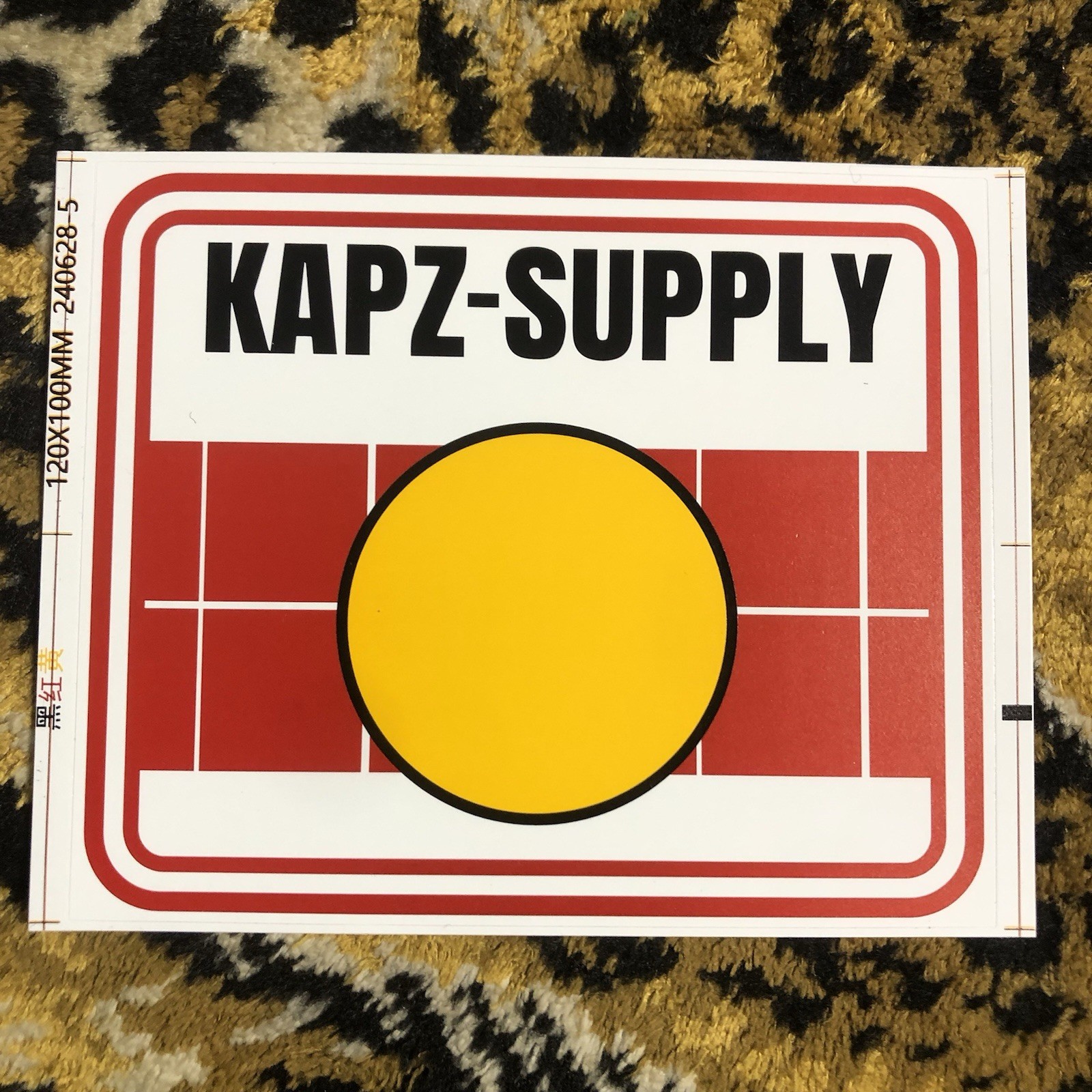 KAPZ SUPPLY EGGSHELL DESTRUCTIBLE VINYL JUMBO STICKER SLAPS 120x100mm GRAFF