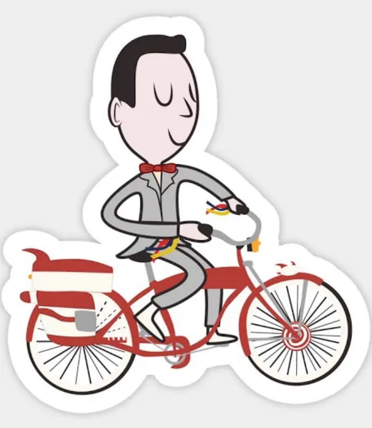 Pee-Wee Herman Retro Bicycle 3” Diecut Vinyl Sticker Decal Funny Big Adventure