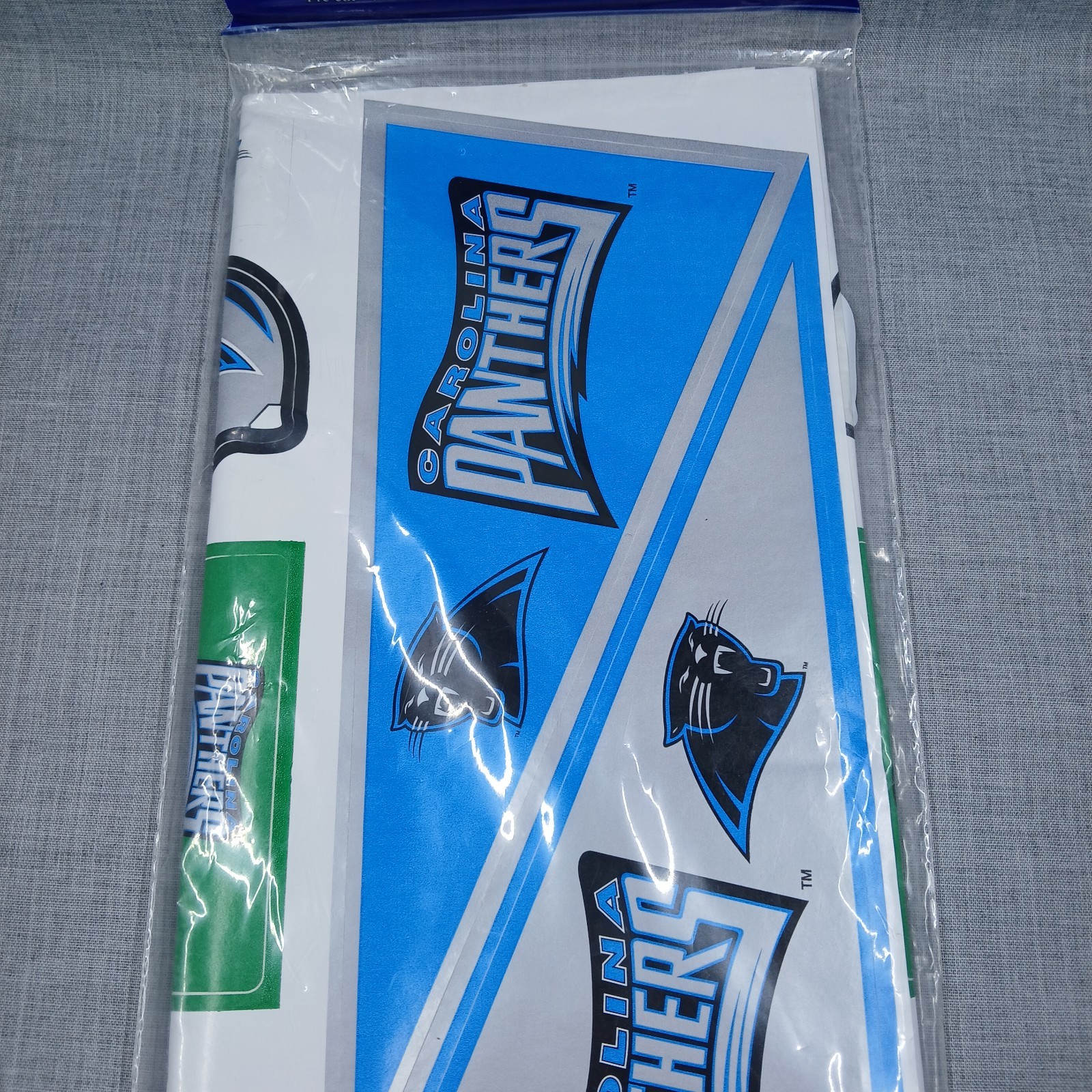 Vintage NFL Carolina Panthers Self-Stick Jumbo Team Appliques NEW Sealed