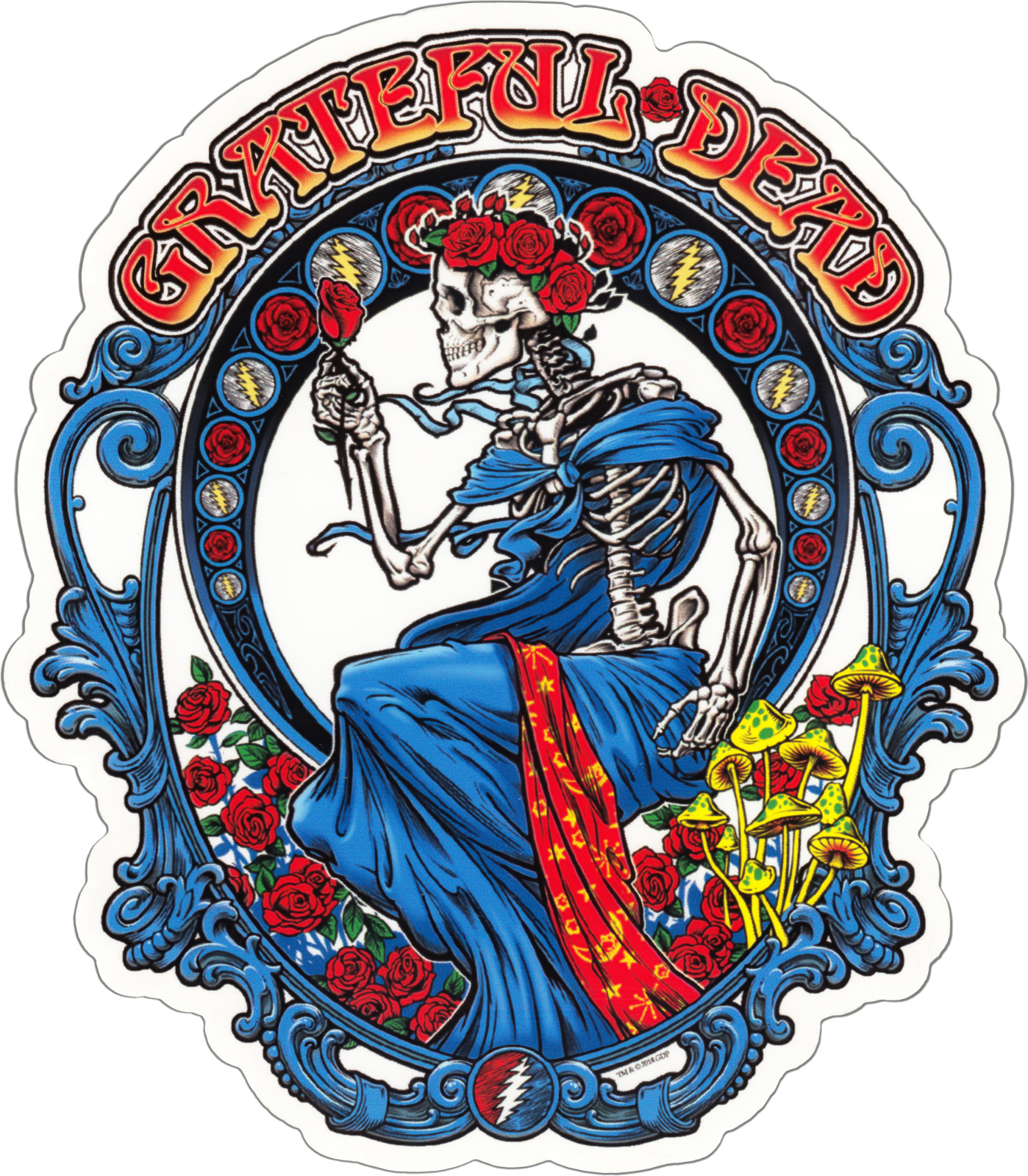 Sticker – Grateful Dead Bertha Skeleton Rock Music Band 60s Sixties Decal #5705
