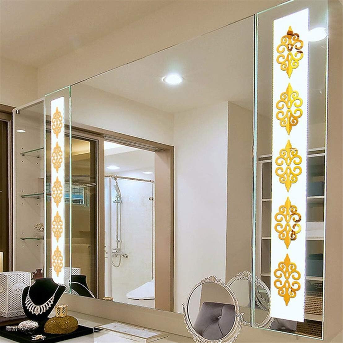 20pcs 3D Acrylic Mirror Wall Stickers Mural Decals Living Room DIY Home Decor
