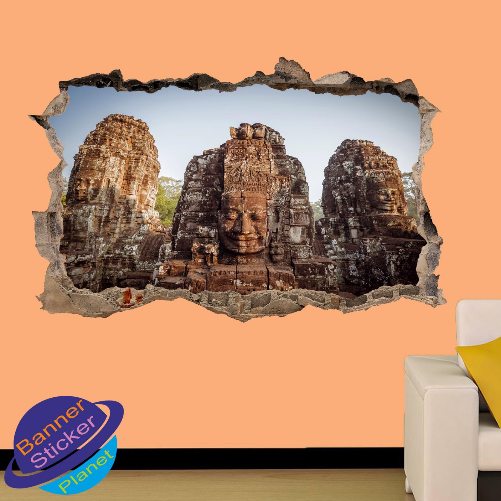MAYAN AZTEC TEMPLES STATUE WALL STICKER 3D ART POSTER MURAL DECAL DECOR XT3
