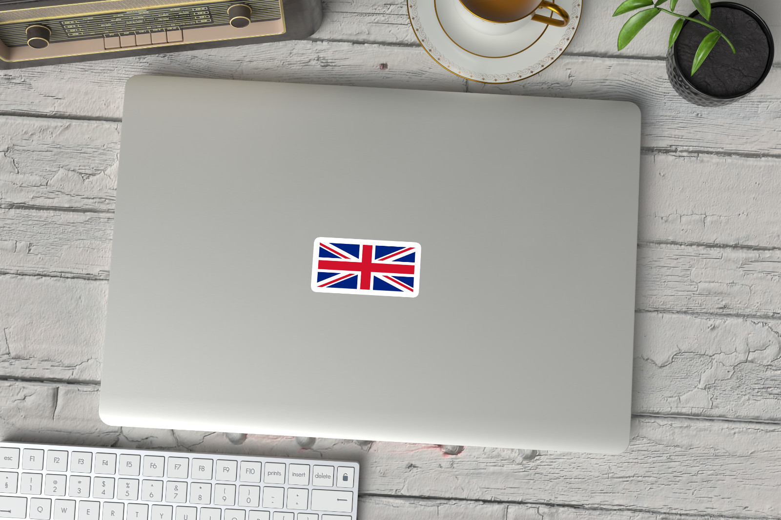 108 Pcs – Union Jack Waterproof Vinyl Stickers – British Flag Decals – 1.5 inch