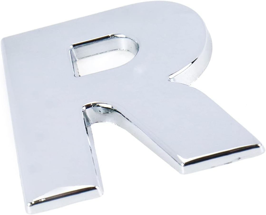 Chrome 3D O Car Emblem Badge – Zinc Alloy, Universal Fit