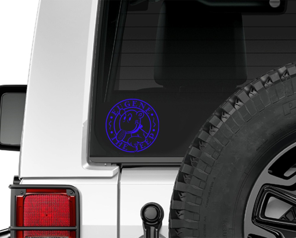 Eugene the JEEP Cartoon Funny Window Car Truck Decal Popeye Sticker UGXEU010
