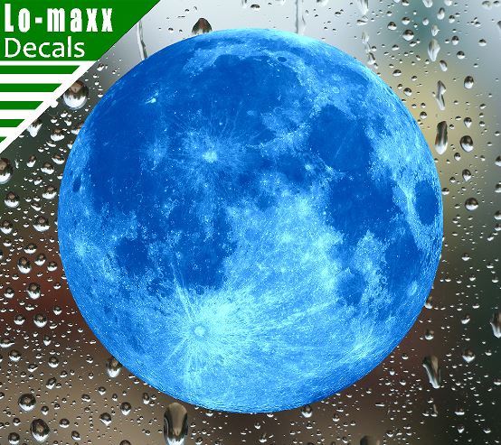 Blue Moon High Quality Graphic Wall Window Various Sizes Printed Vinyl Sticker