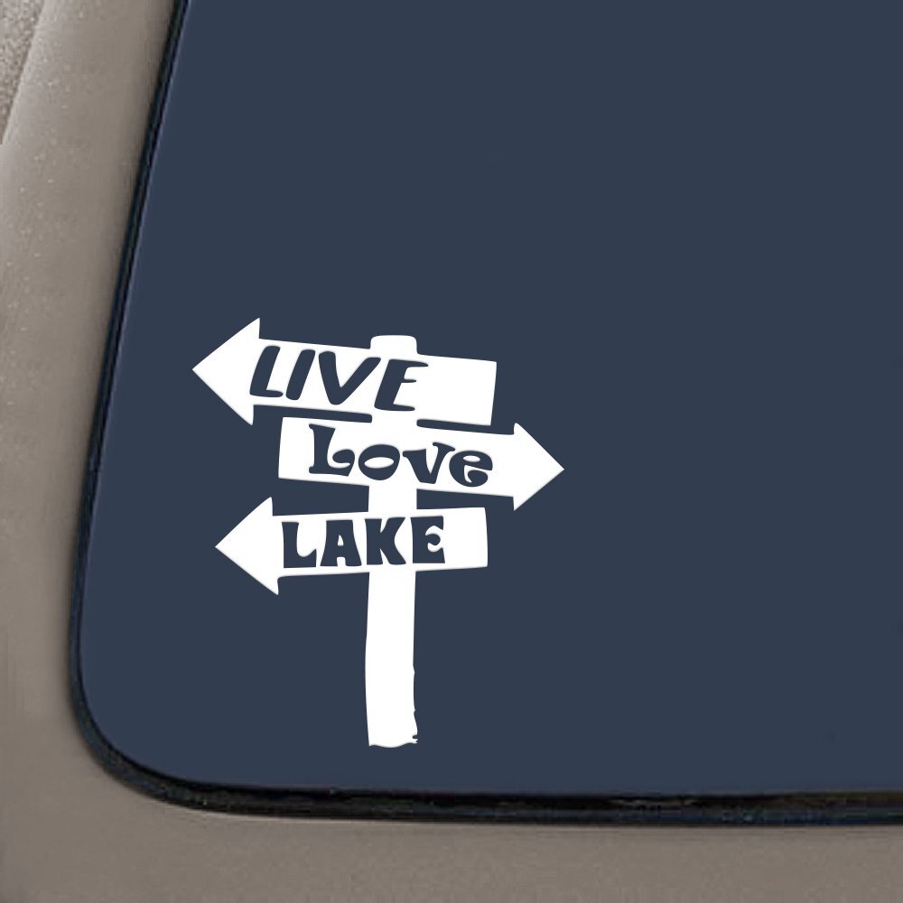 Live Love Lake Decal Sticker | 5.5-Inches by 4.75-Inches | Premium