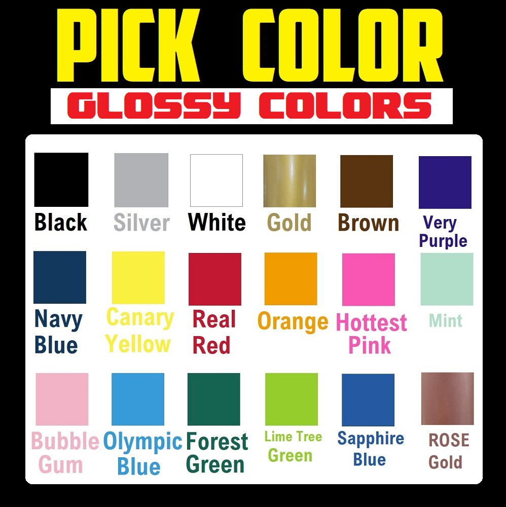 1- 8" Personalized Custom Name Decal Vinyl Sticker Car Truck Door Laptop Window