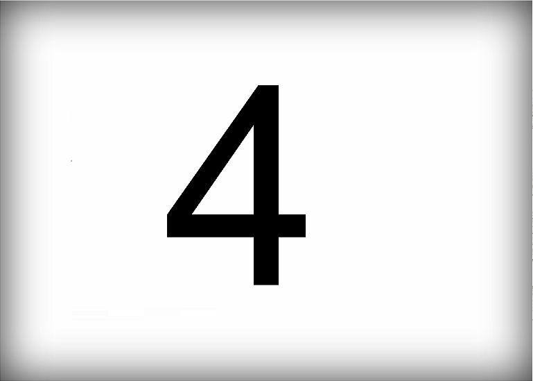 Number 4 (FOUR) Vinyl Decals -50 in Set