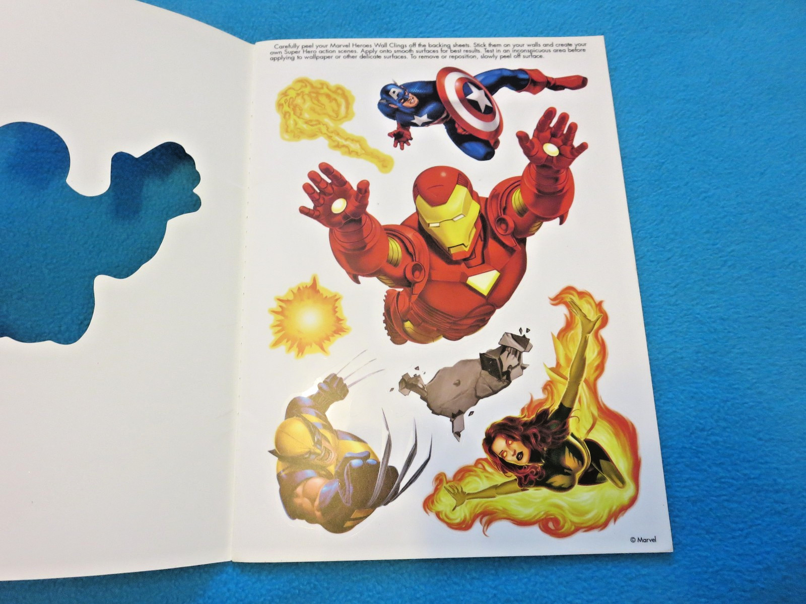 Marvel Heroes Blast Off! Wall Clings Paperback Book