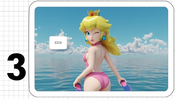 Sexy Princess Peach Credit Debit ATM Card Skin Sticker Beach Anime Pink Nintendo