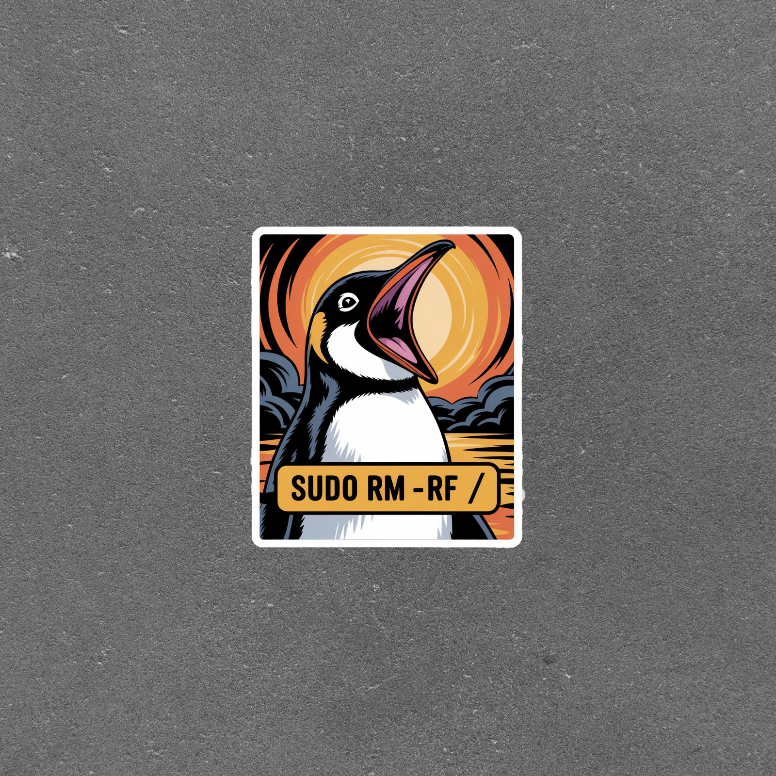 Sudo RM Linux Penguin Coding Sticker Decal for Geeks & Developers #6407