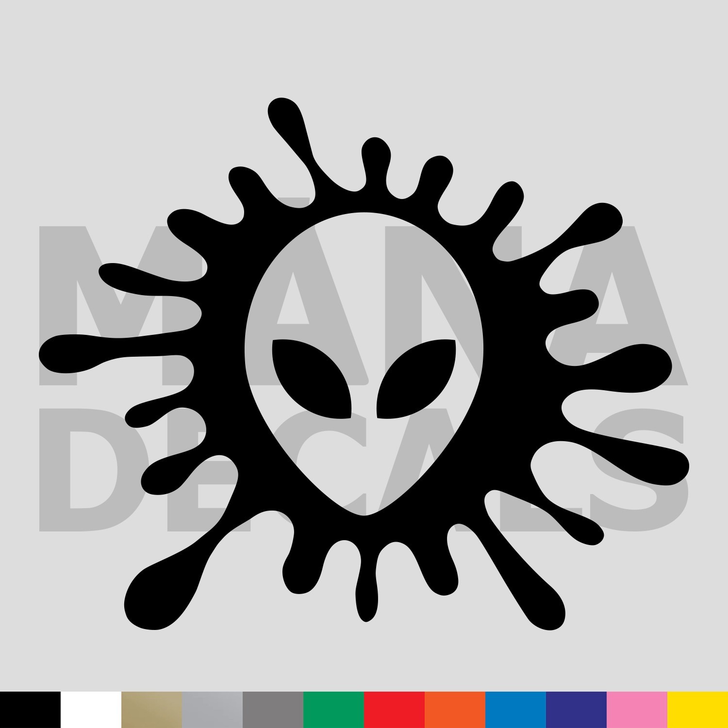 Paint Splash Alien Vinyl Die Cut Decal Sticker – UFO ET Extraterrestrial