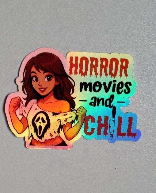 Ghostface Girl-Horror Movies 3inch Waterproof Holographic Vinyl Sticker
