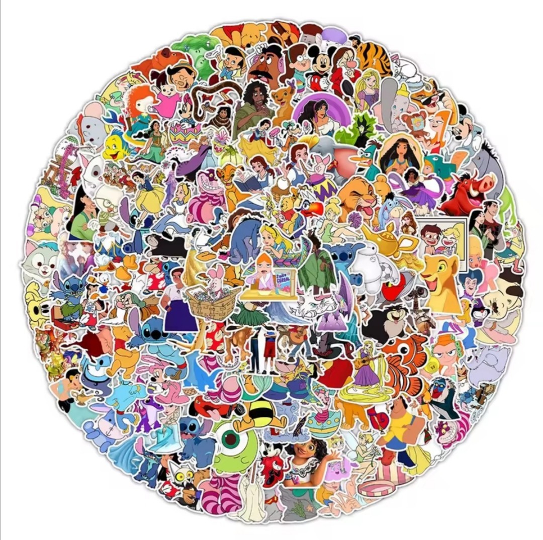 20 PCS Disney Unofficial Movies Shows Characters Cartoon Mix Stickers BRAND NEW