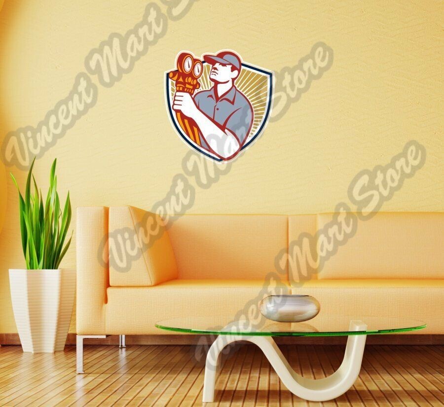 Air Conditioning Mechanic HVAC Gauge Wall Sticker Room Interior Decor 20"X25"