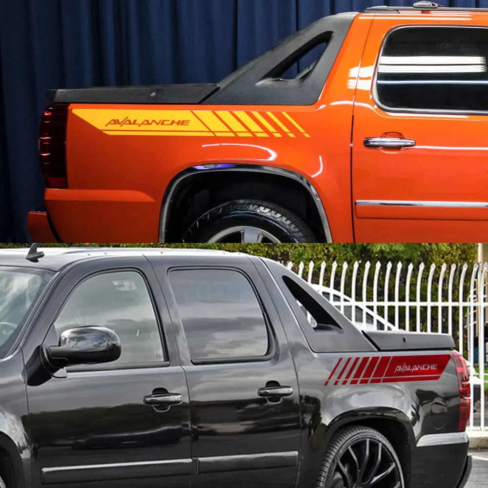 Rear Trunk Side Decal for Chevrolet Avalanche | Vinyl Truck Graphics 2-Pack