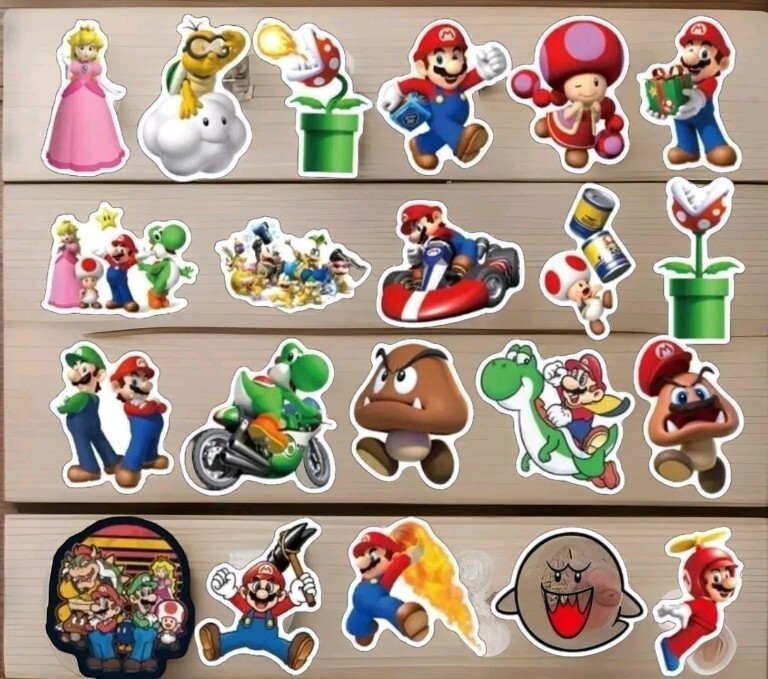 10pc Super Mario Sticker Lot Collectible Video Game Stickers