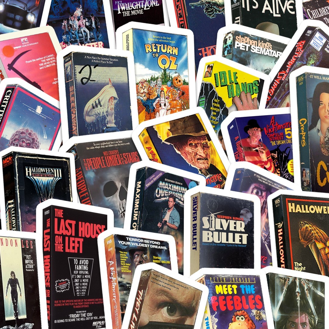 Horror Movie VHS Vinyl Sticker Pack