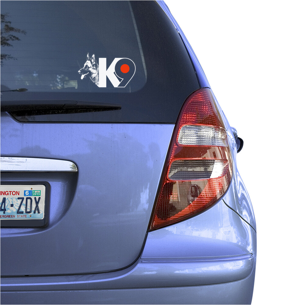 K9 GERMAN SHEPHERD CLEAR VINYL DECAL STICKER FOR CAR OR TRUCK WINDOW, POLICE DOG