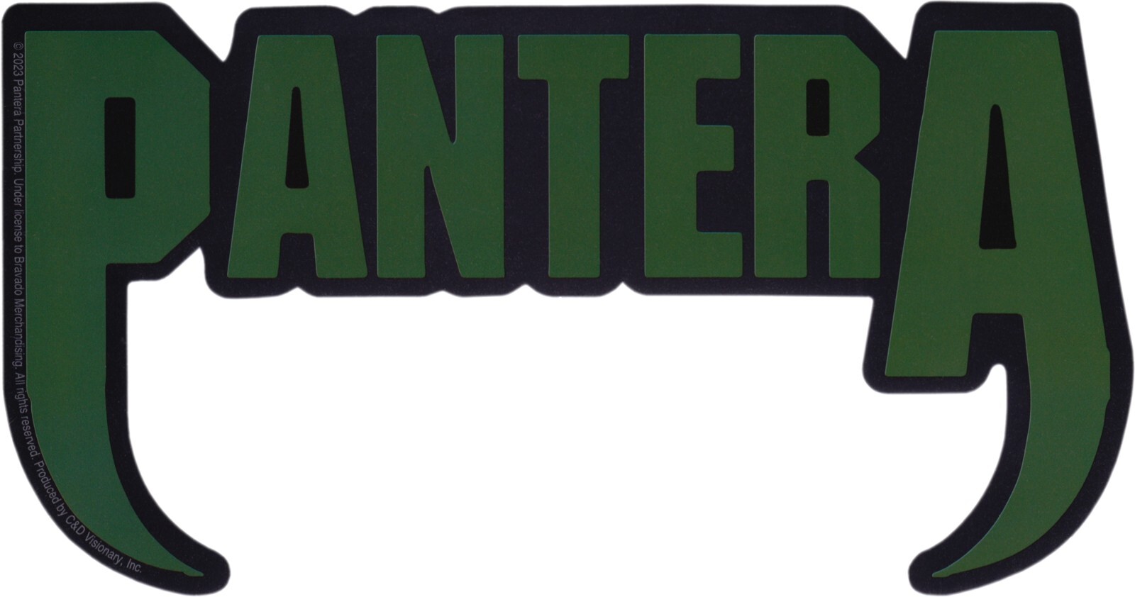 Sticker – Pantera Metal Band Classic Teeth Logo 6" x 3.13" Die Cut #10331