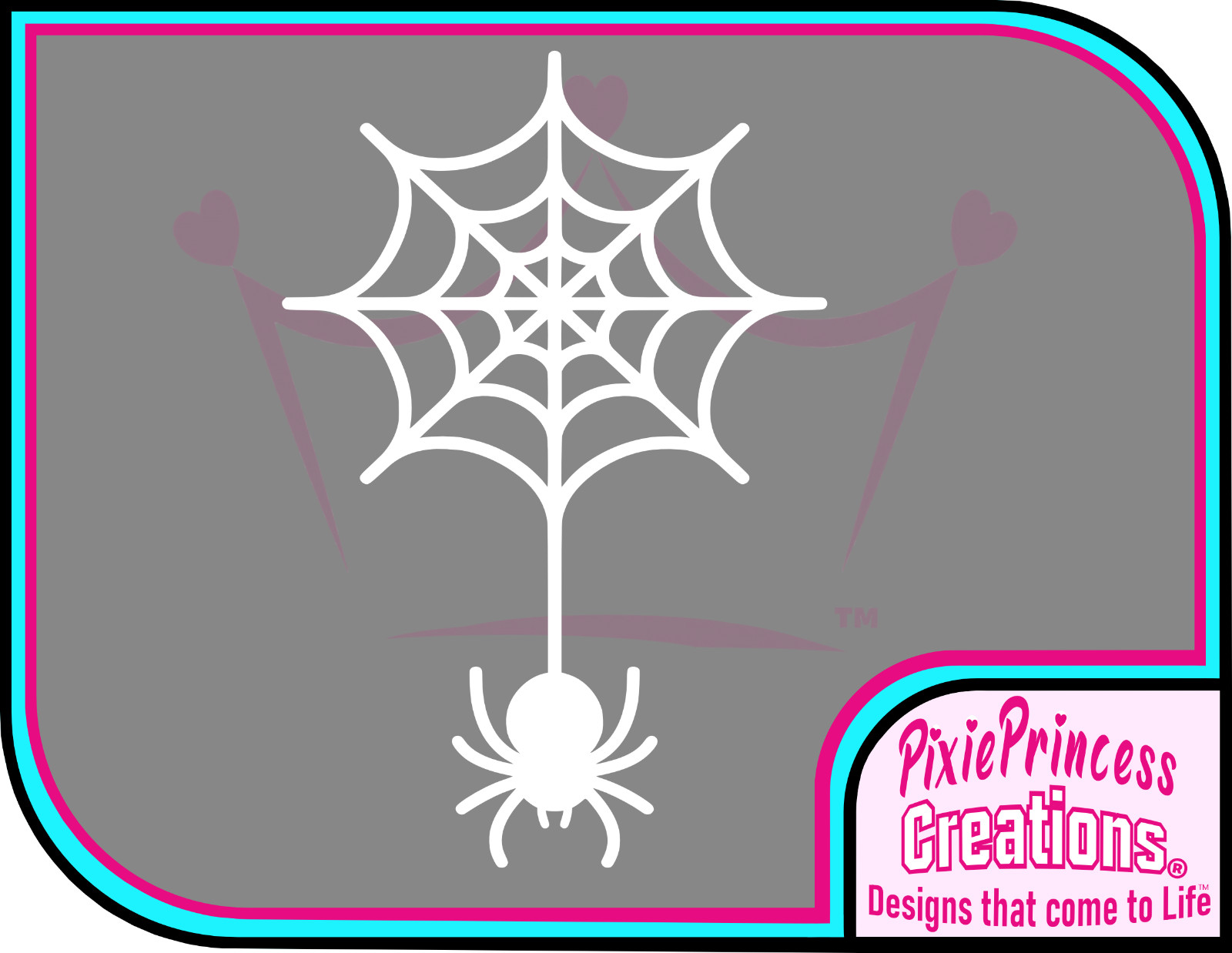 Spider Web B Funny Halloween Vinyl Sticker Wall Window Horror Laptop Car Decal
