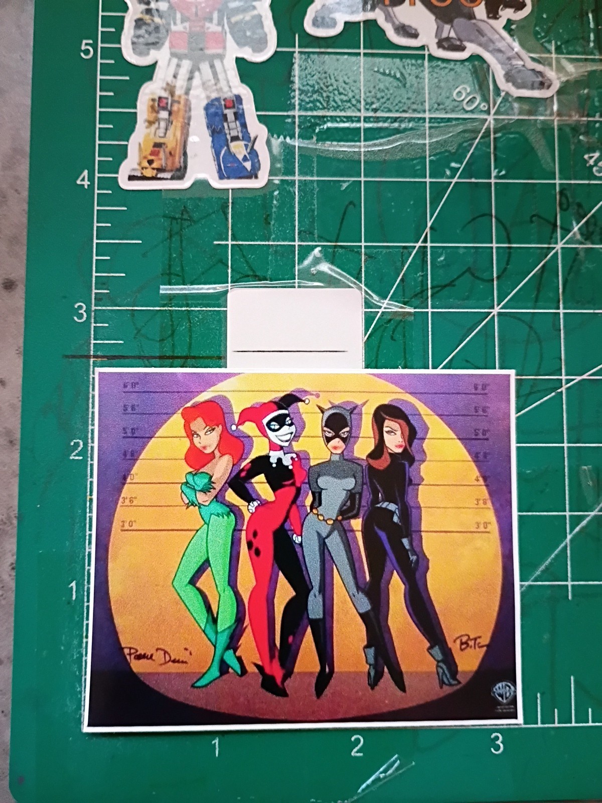 BATMAN THE ANIMATED SERIES X VILLIANS SQUAD X VYNIL HIGH-GLOSS STICKERx3x2.75"