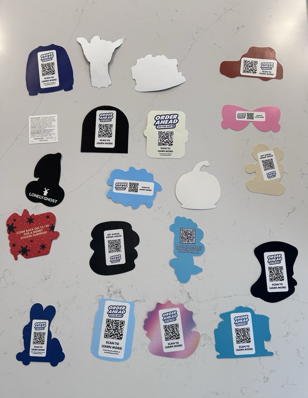Dutch Bros Vinyl Sticker Lot Assorted Mixed Designs Coffee Halloween UFO Car