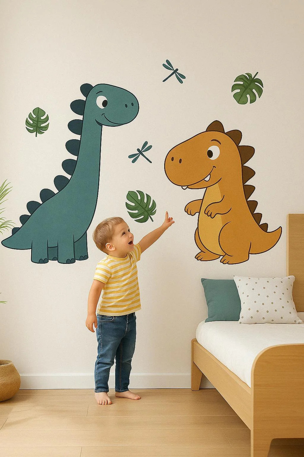 Large Dino Wall Decals | Cute Diplo and Trex Wall Stickers