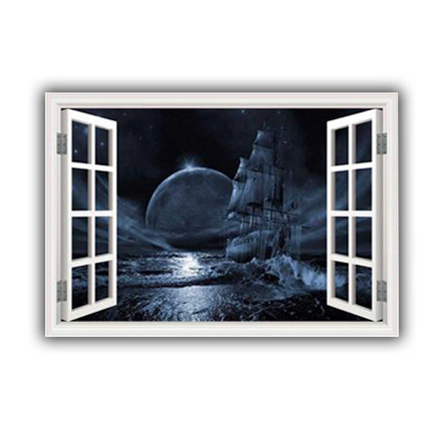 MySticky 3D Window-Frame Dreamy Fantasy Locations Designs Wall Decals