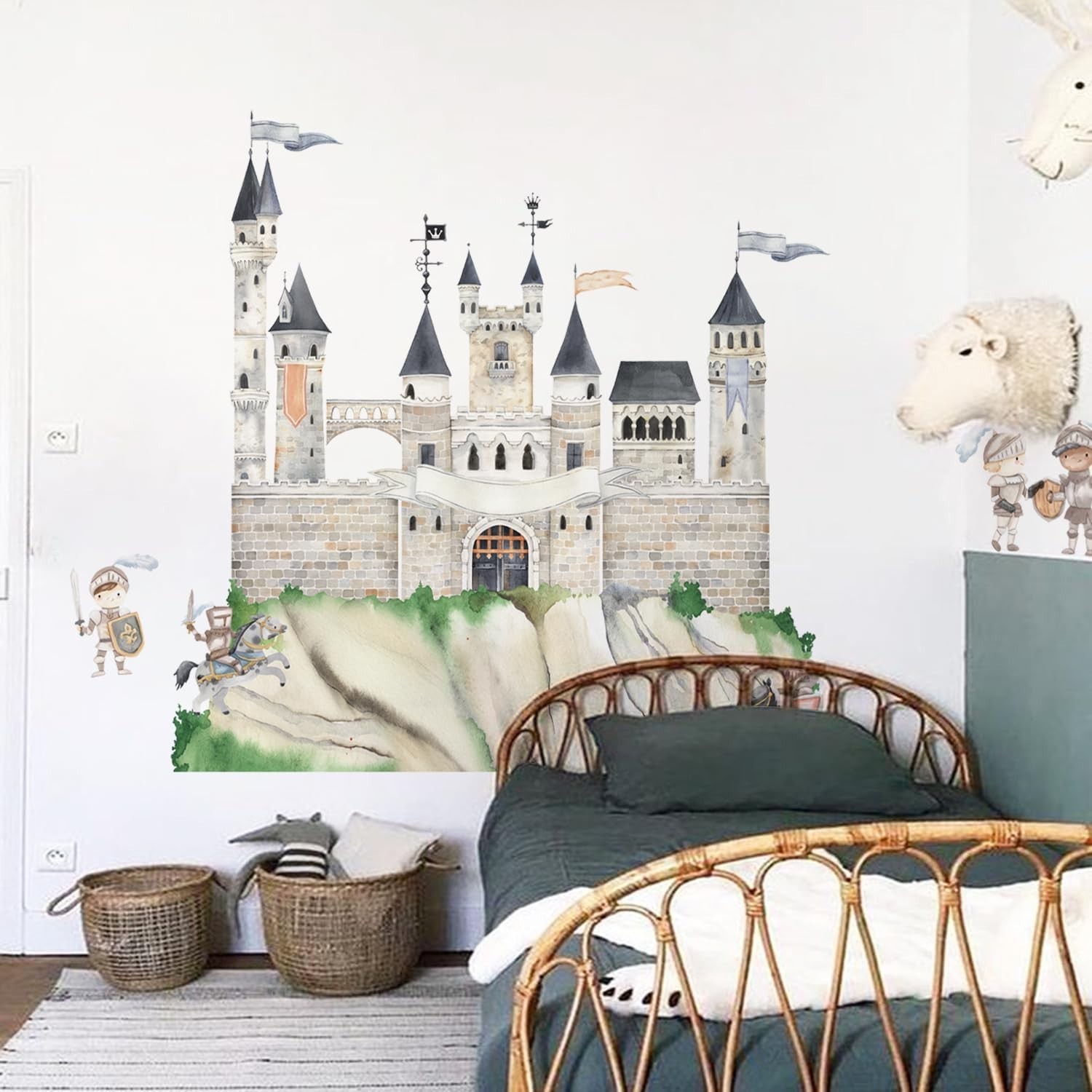 Large Watercolor Wall Sticker for Playroom