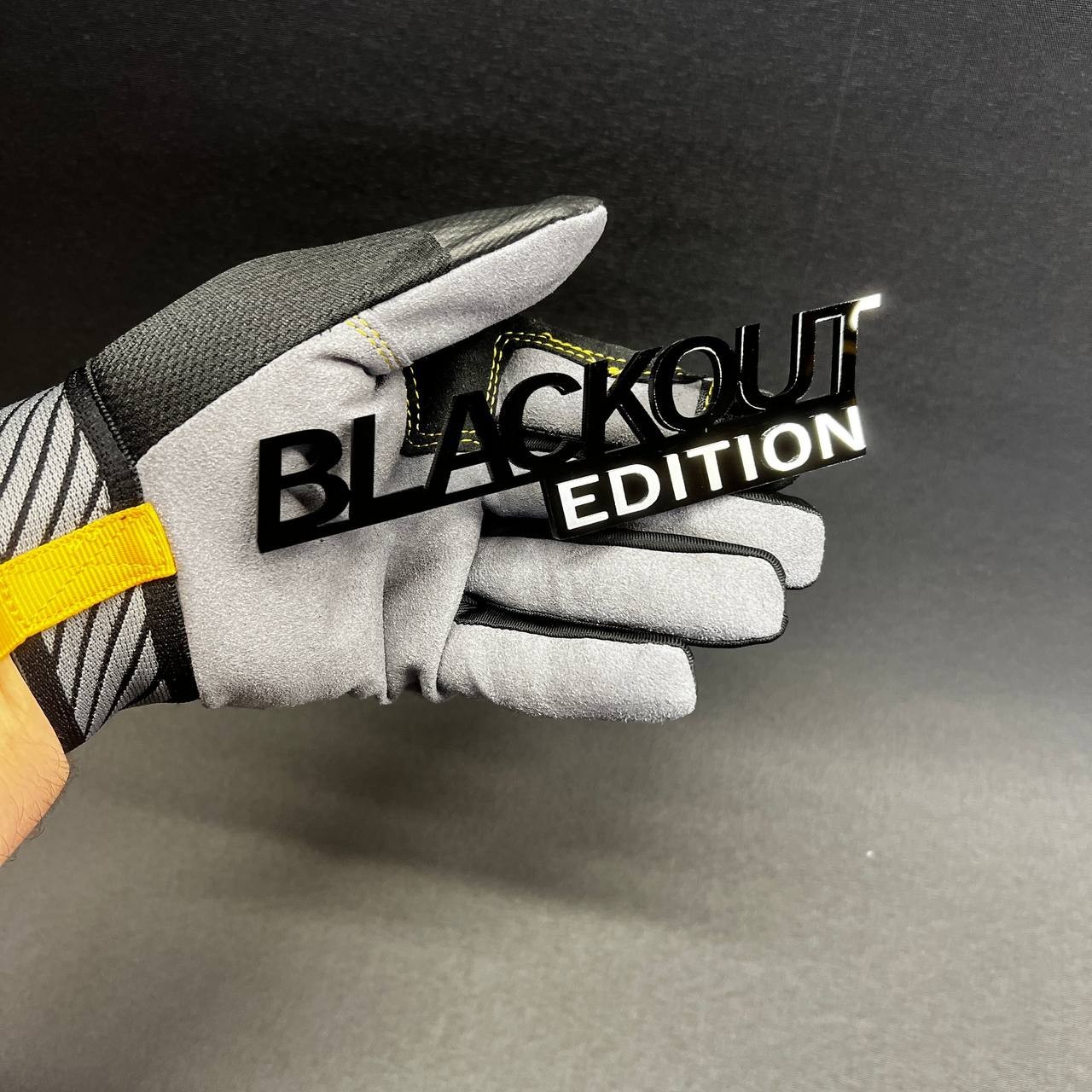 1PC BLACKOUT EDITION Custom 3D Text Car Badge Fender Emblem Tailgate Toolbox
