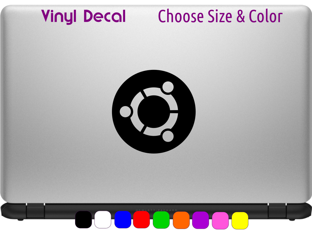 UBUNTU Linux logo Vinyl Decal Laptop Car Window Sticker CHOOSE SIZE COLOR