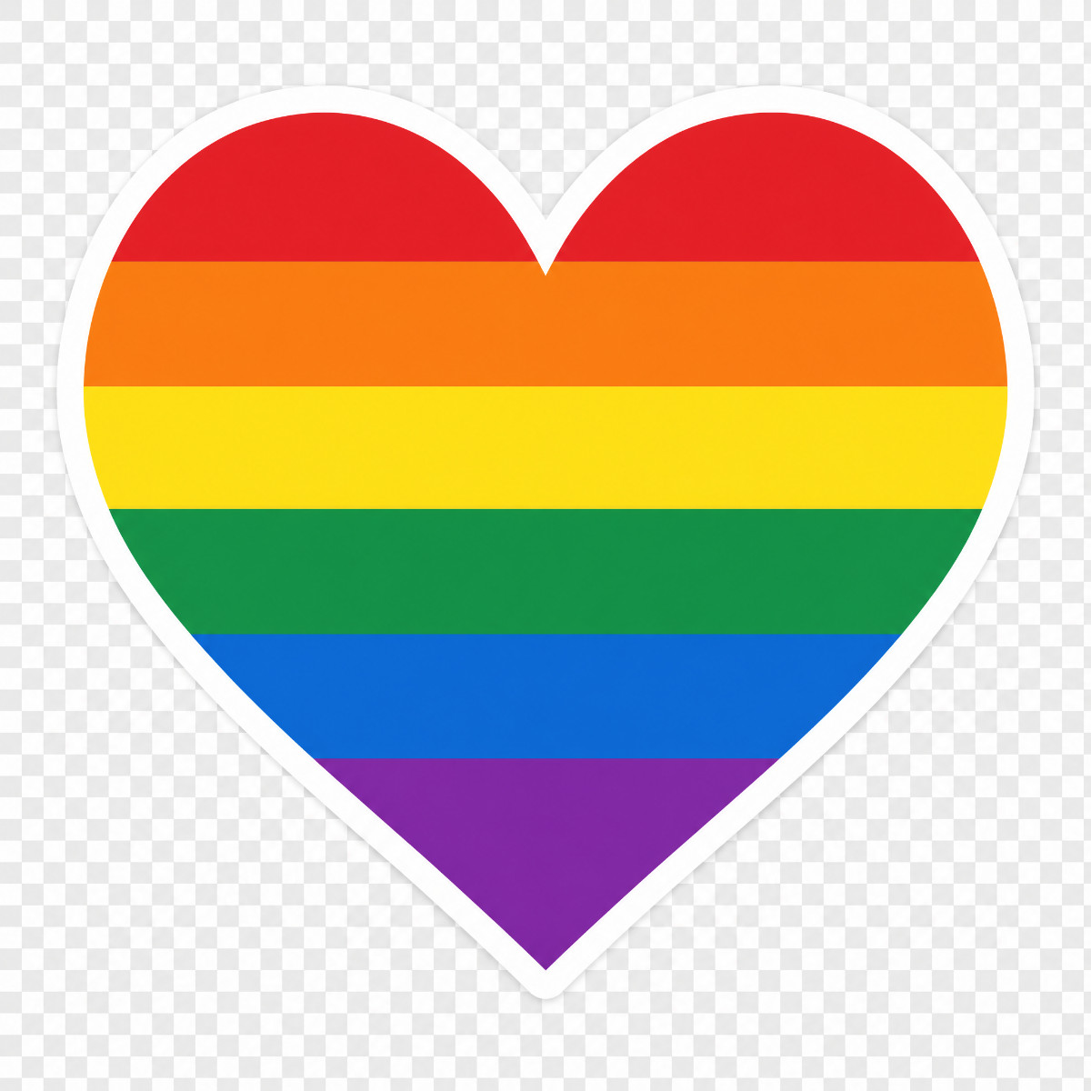 3 inch Rainbow Pride Heart Sticker LGBTQ Love Equality Vinyl Decal Waterproof