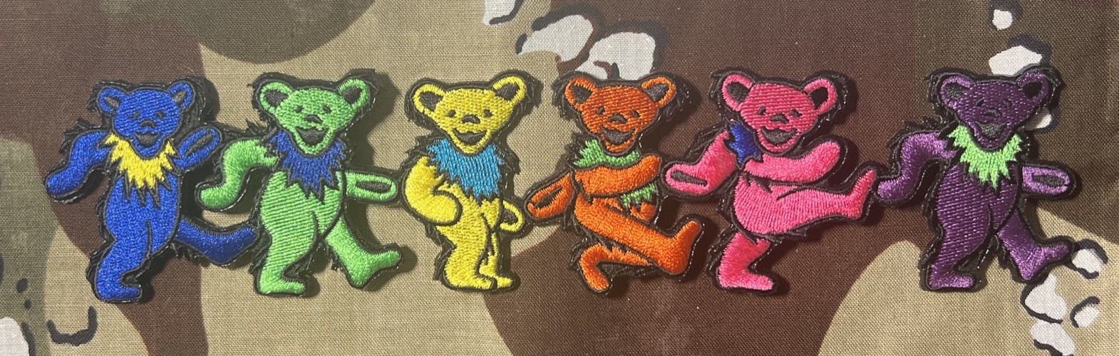 Grateful Dead Officially Licensed Dancing Bears Embroidered Back Patch G010P