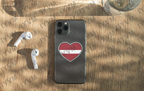 Latvia Flag Heart Sticker Decal