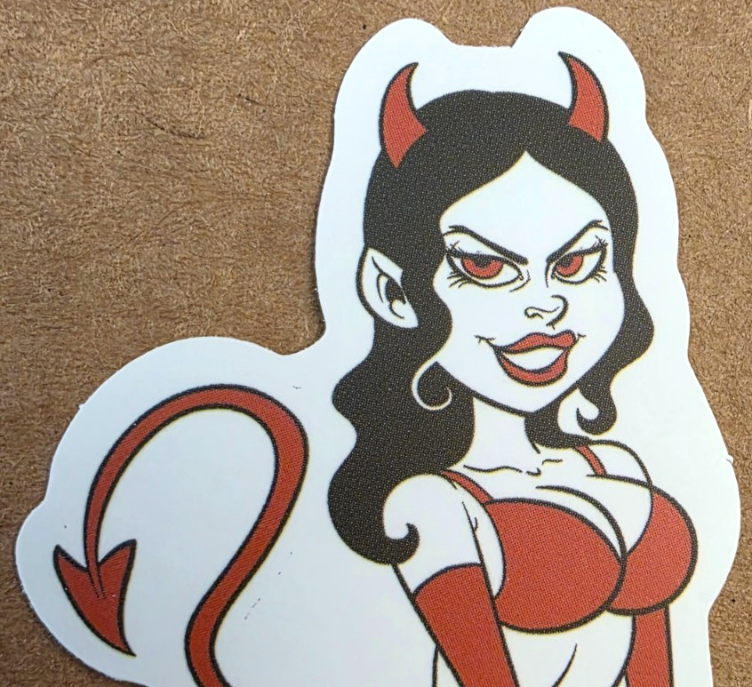 Halloween Sticker Girl Demon Vampire Witch Devil Succubus Punk Comic Anime Manga