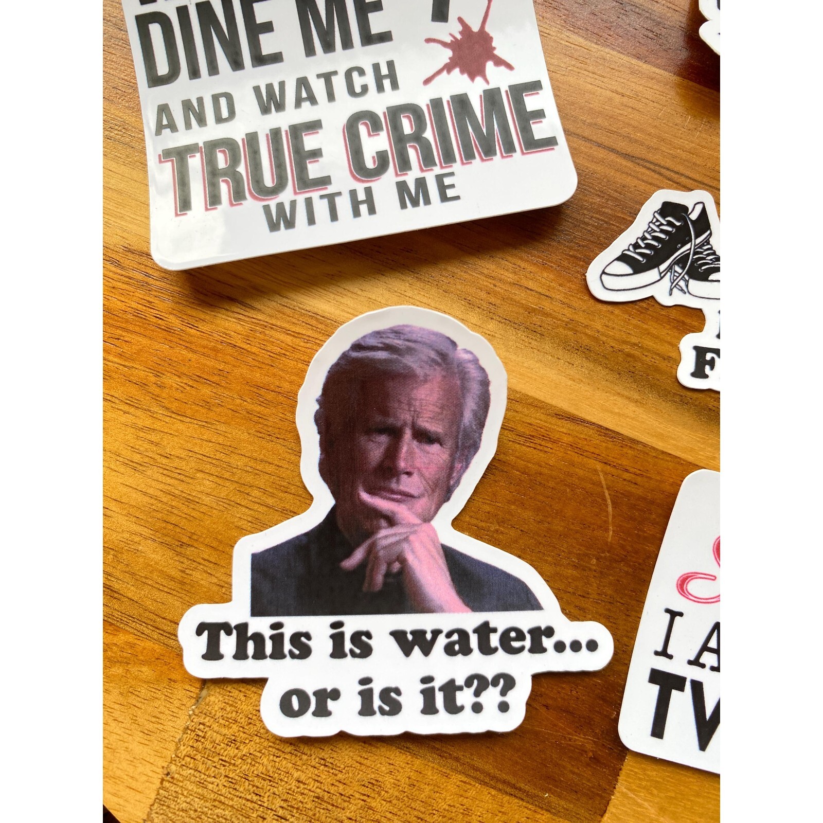 Dateline Inspired Keith Morrison TRUE CRIME Sticker Set of 11 Pesky DNA