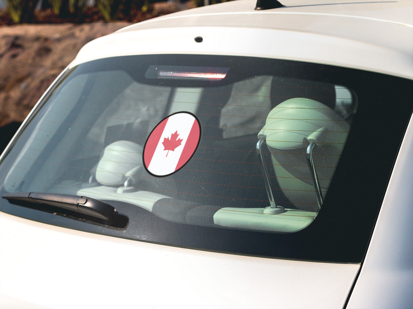 Canada Flag Circle Sticker Decal