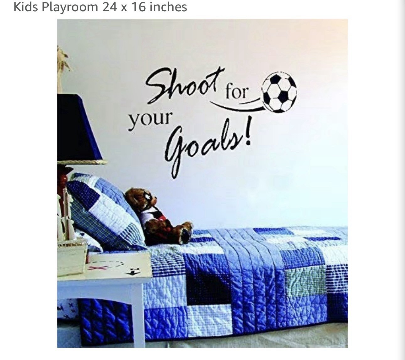 Shoot for Your Goals Football Soccer Poster Quotes Wall Decals Stickers