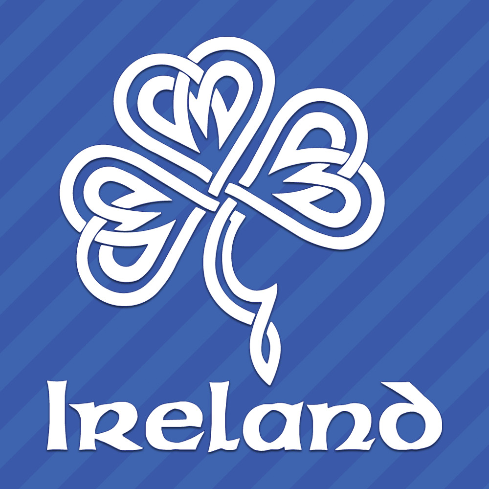 Celtic Knot Irish Shamrock Clover Ireland Vinyl Decal Sticker