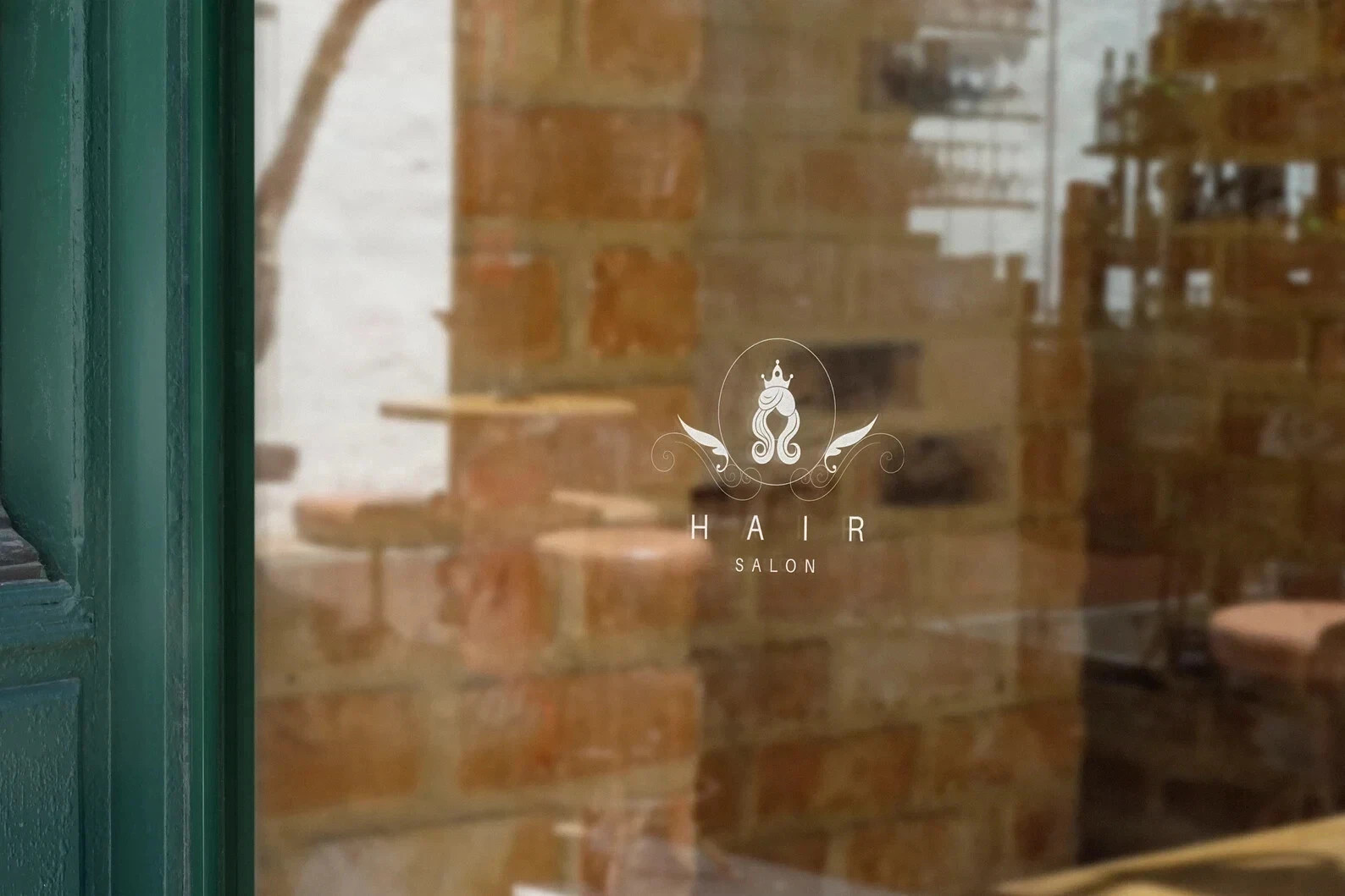 VΛ Custom Beauty Studio Window Decal Logo Sticker Business Sign Peel & Stick