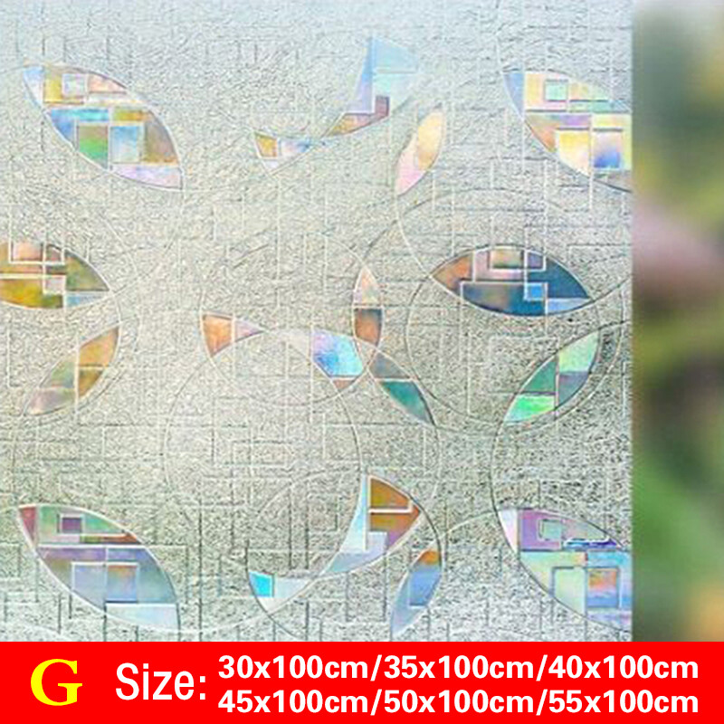 3D Window Films Anti UV Blackout Privacy Bathroom Glass Stickers Home Decor 1PC