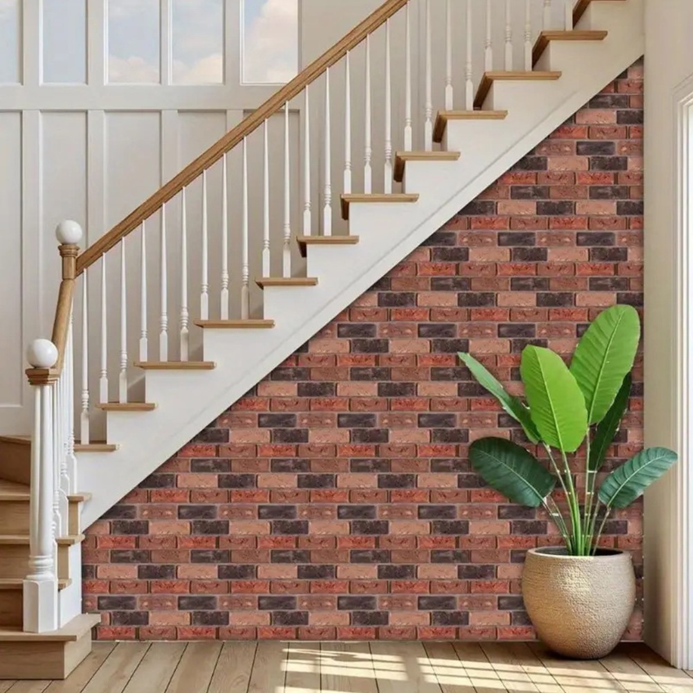 10-100X 3D Tile Brick Wall Sticker Wallpaper Self-adhesive Waterproof Foam Panel