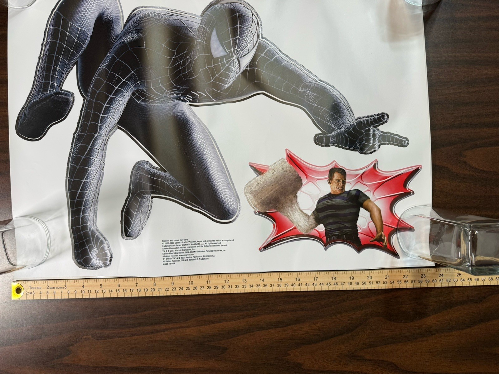 2007 Marvel Spider-Man 3 Decal 24” x 18” Wall Graffix Stickers Used See Desc…